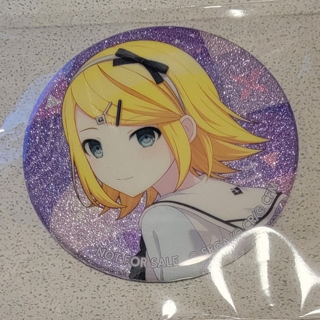 プロセカ プロジェクトセカイ グリッター缶バッジ 特典 鏡音レン エンタメ/ホビーのおもちゃ/ぬいぐるみ(キャラクターグッズ)の商品写真