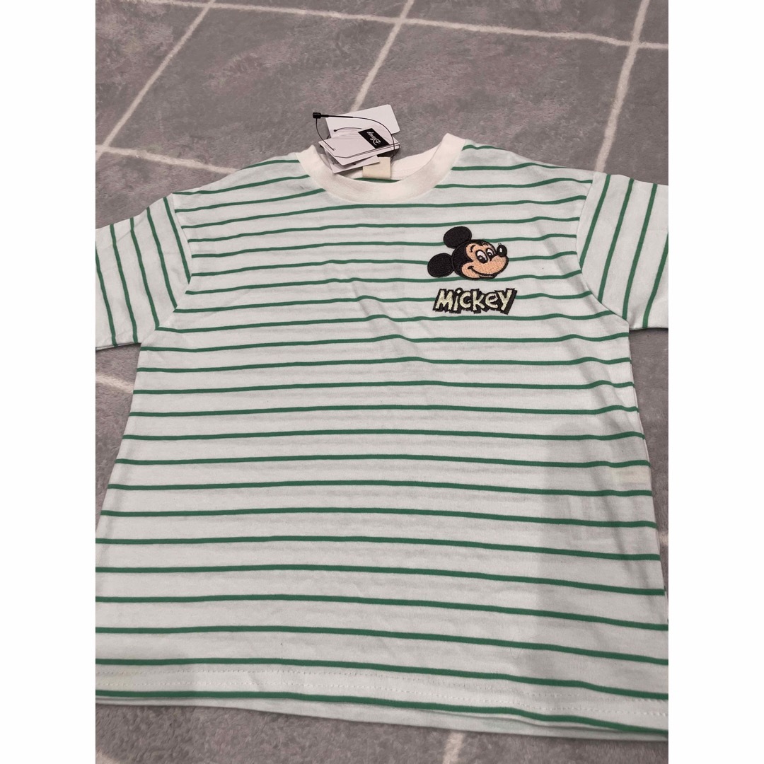 しまむら(シマムラ)のしまむら リトシー ミッキー ボーダー Tシャツ キッズ/ベビー/マタニティのキッズ服男の子用(90cm~)(Tシャツ/カットソー)の商品写真