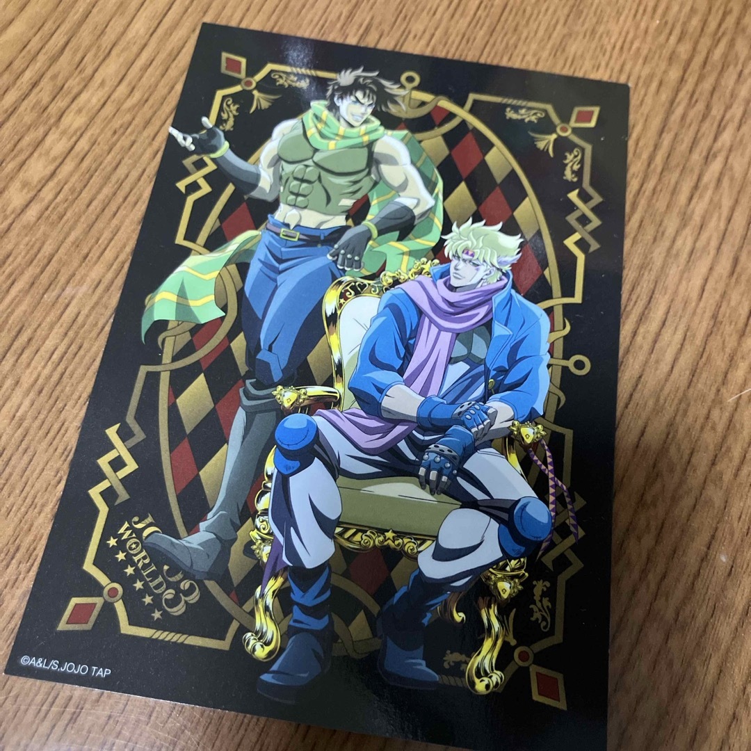 JOJO(ジョジョ)のジョジョワールド 東京会場限定ジョセフとシーザーの描き下ろしイラストポストカード エンタメ/ホビーのおもちゃ/ぬいぐるみ(キャラクターグッズ)の商品写真