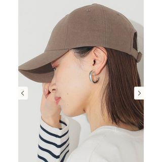 BEAMS - BEAMS HEART 麻調 キャップ 25SS ブラウン