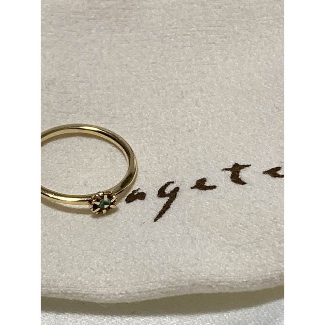 agete(アガット)の7月いっぱいの出品です　K18 agete エメラルドリング レディースのアクセサリー(リング(指輪))の商品写真