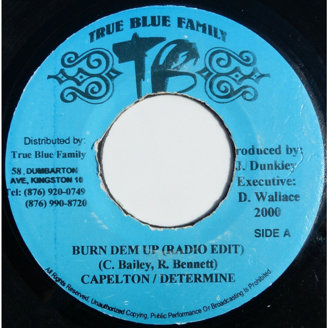 ジャマイカ7” Capleton / Determine Burn Dem Up NONE True Blue Family /00080 エンタメ/ホビーのエンタメ その他(その他)の商品写真