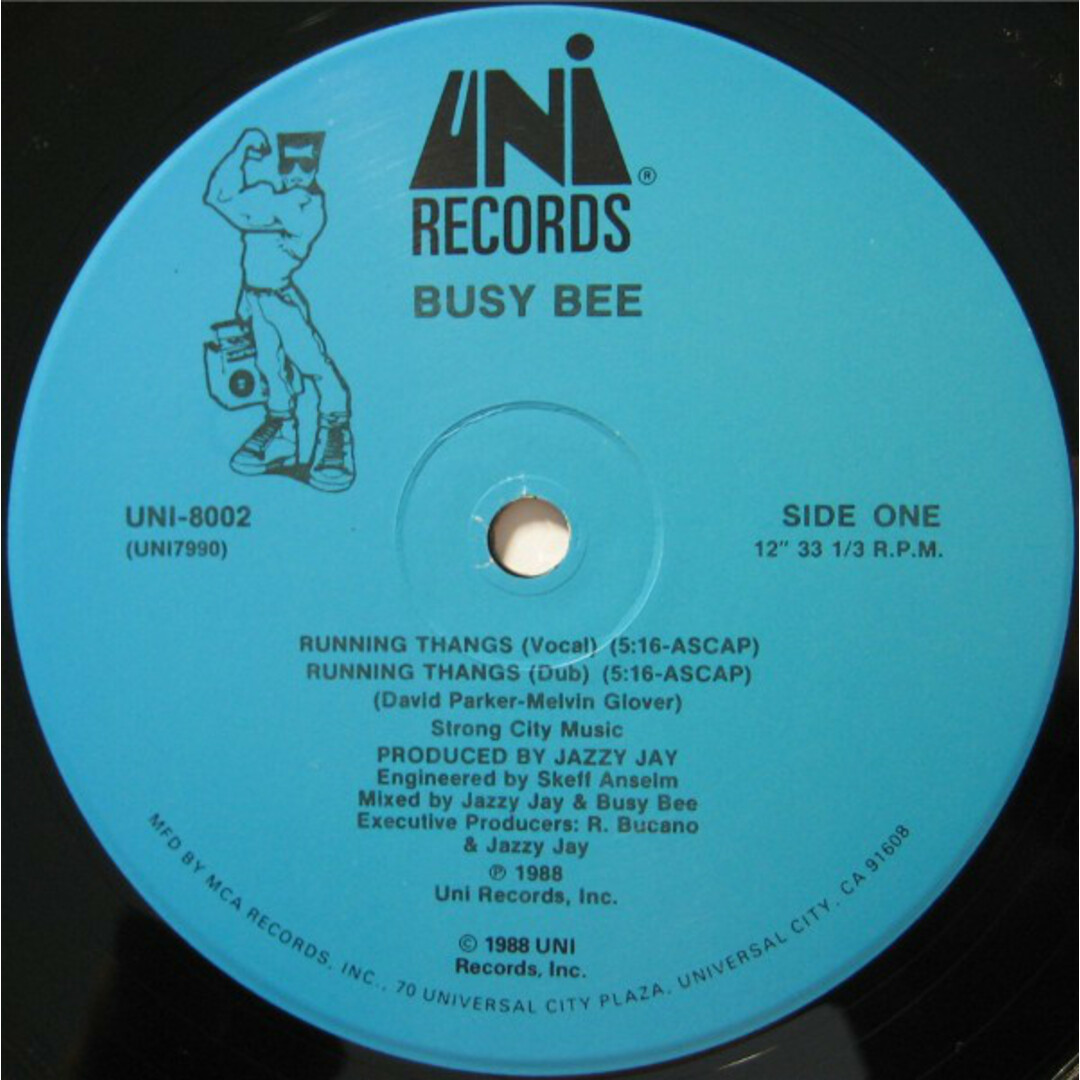 米12" Busy Bee Running Thangs UNI8002 UNI Records, Strong /00250 エンタメ/ホビーのエンタメ その他(その他)の商品写真