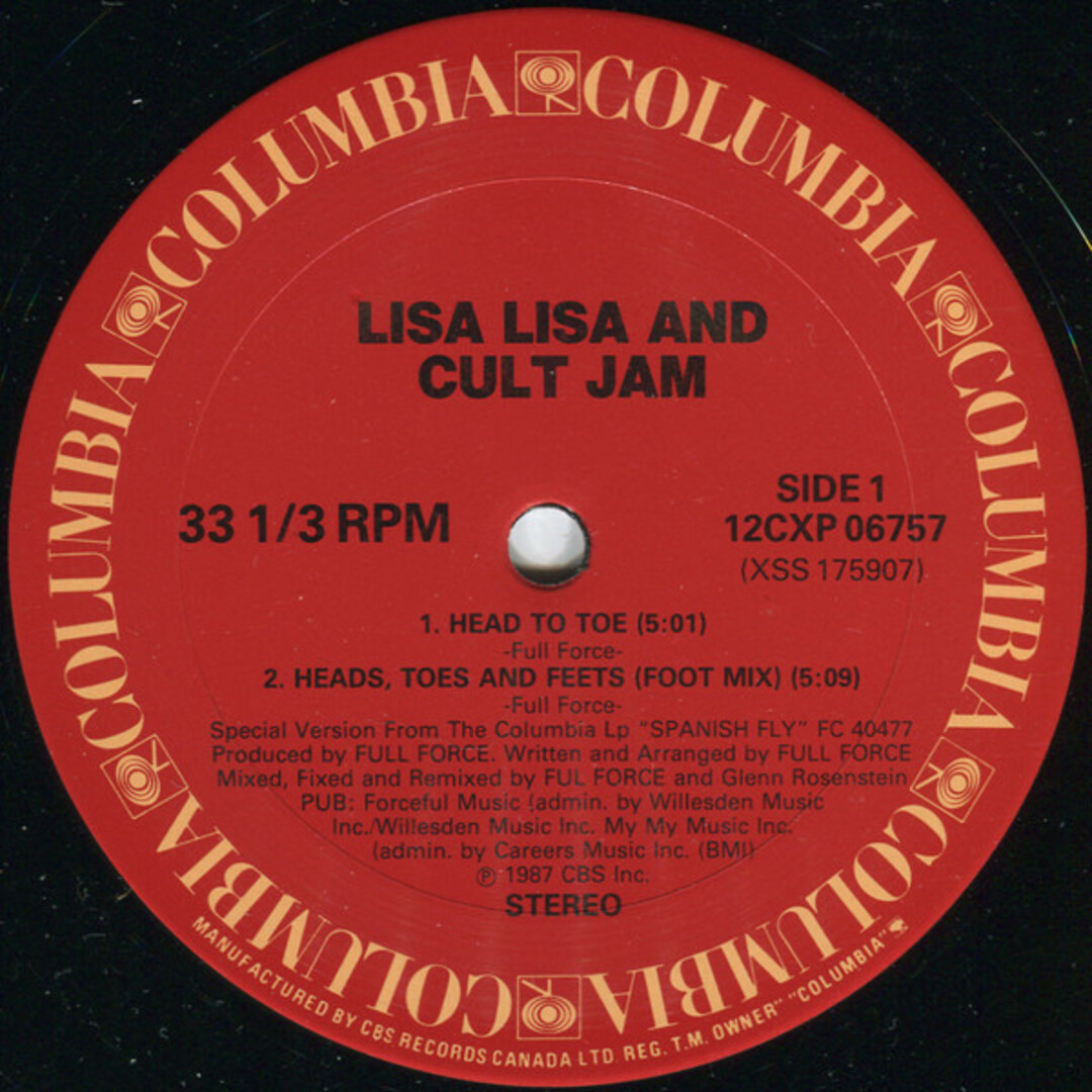 加12" Lisa Lisa & Cult Jam Head To Toe 12CXP06757 Columbia /00250 エンタメ/ホビーのエンタメ その他(その他)の商品写真