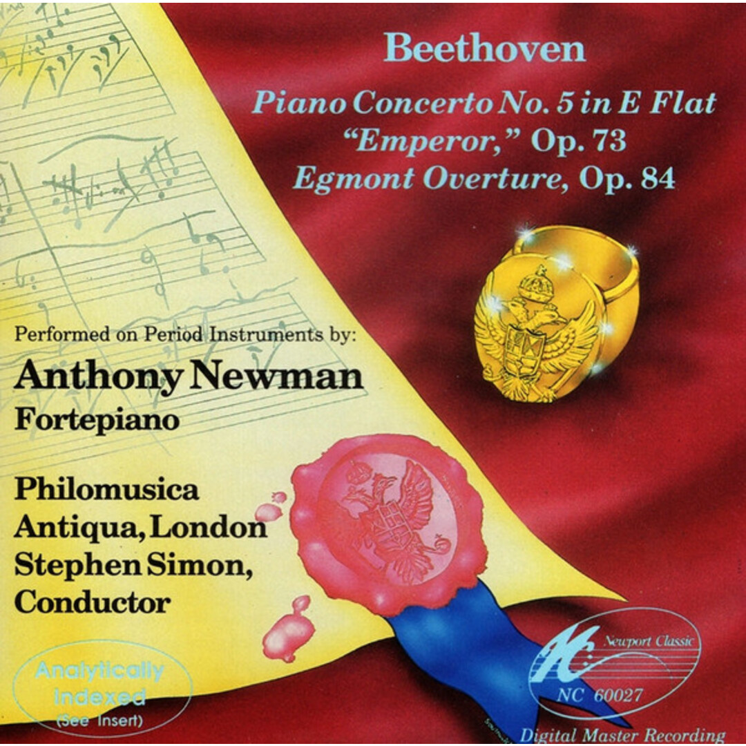米CD Beethoven, Anthony Newman, Phi Piano Concerto No. 5 In E Flat "Emperor," Op. 73 / NC60027 Newport Classic /00110 エンタメ/ホビーのCD(クラシック)の商品写真