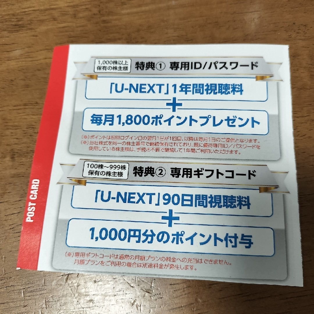 U-NEXT ユーネクスト 90日試聴無料 チケットの優待券/割引券(その他)の商品写真