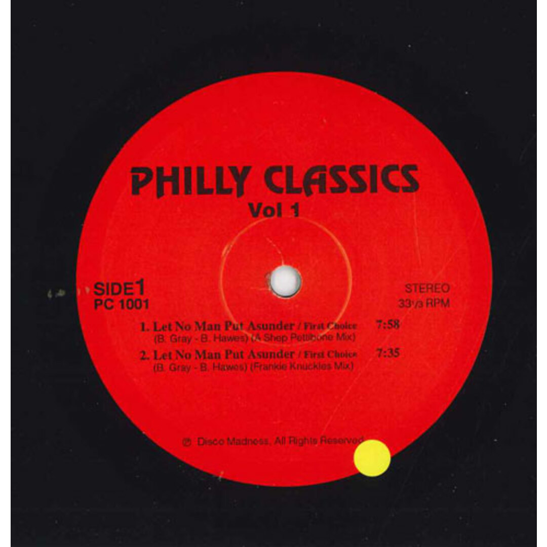 12" Various Philly Classics Vol 1 PC1001 DISCO MADNESS /00250 エンタメ/ホビーのエンタメ その他(その他)の商品写真