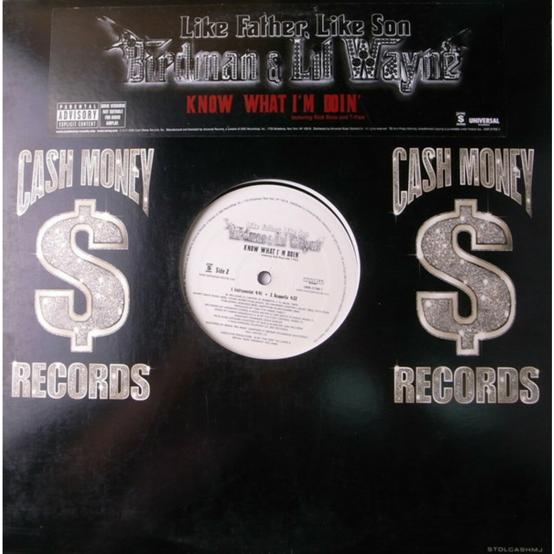 米12" Birdman & Lil Wayne, Rick Ross Know What Im Doin B000873511 Cash Money Records, /00250 エンタメ/ホビーのエンタメ その他(その他)の商品写真