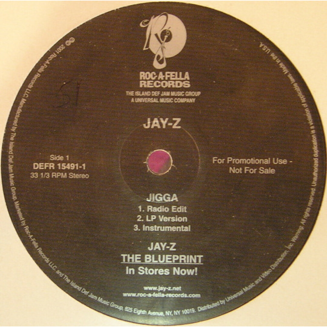 米12" Jay-Z Jigga / Renegade DEFR154911 Def Jam Recordings /00250 エンタメ/ホビーのエンタメ その他(その他)の商品写真