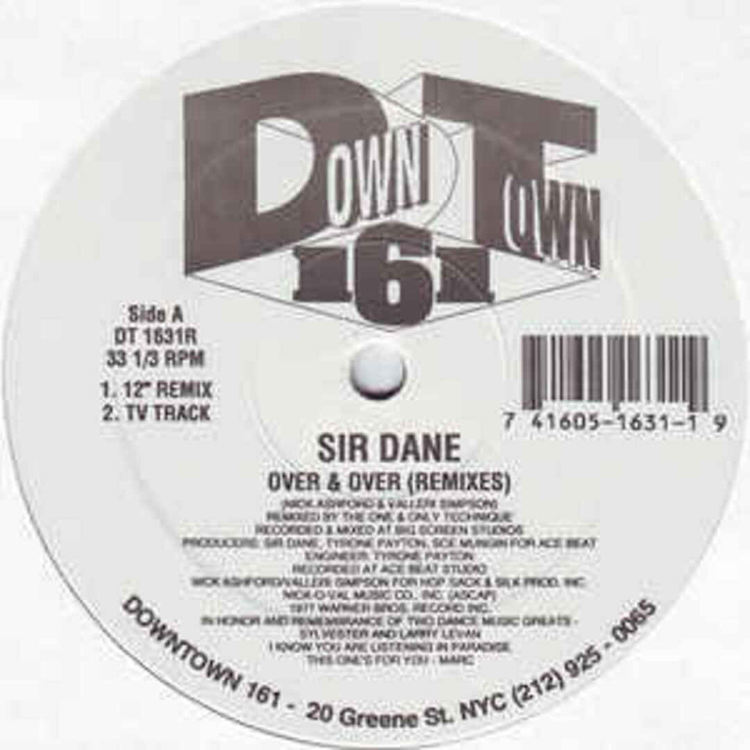 米12” Sir Dane Over & Over (Remixes) DT1631R Downtown 161 /00250 エンタメ/ホビーのエンタメ その他(その他)の商品写真