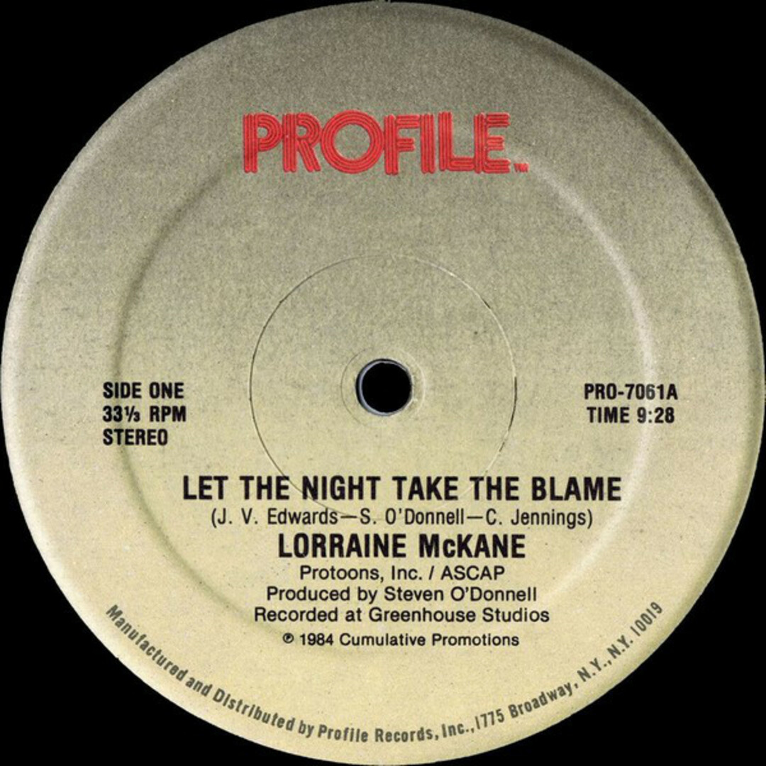 米12” Lorraine Mckane Let The Night Take The Blame PRO7061 Profile Records /00250 エンタメ/ホビーのエンタメ その他(その他)の商品写真