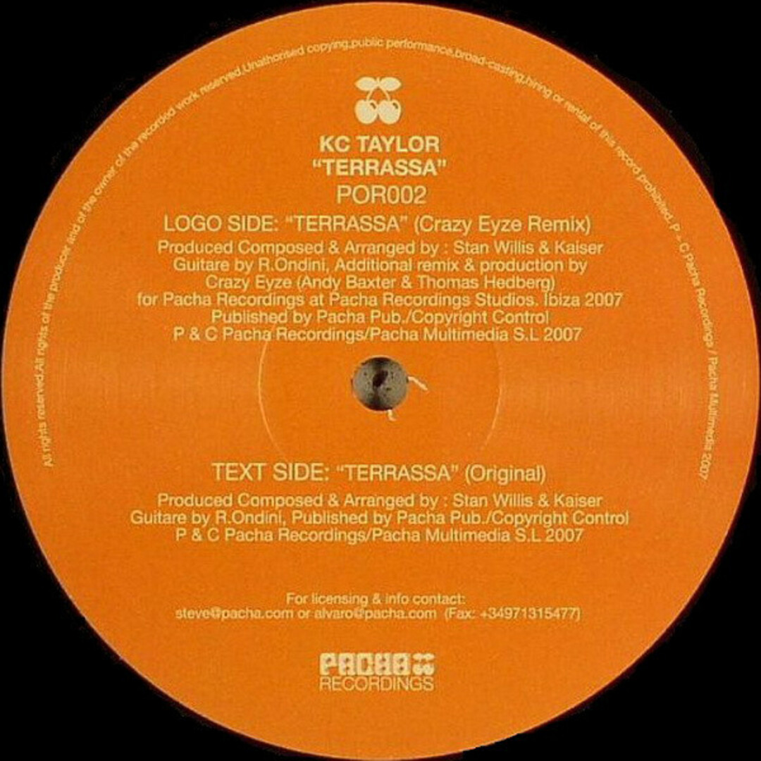 英12” K.C. Taylor Terrassa POR002 Pacha Recordings /00250 エンタメ/ホビーのエンタメ その他(その他)の商品写真