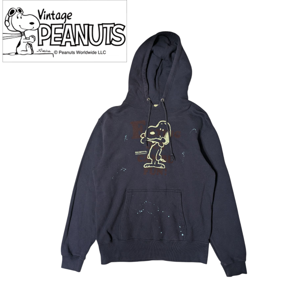 Vintage PEANUTS(ビンテージピーナッツ)のy2k Vintage PEANUTS ネイビー スヌーピー パーカー メンズのトップス(パーカー)の商品写真