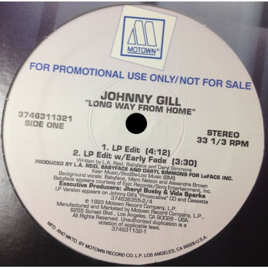 米12" Johnny Gill Long Way From Home 3746311321 Motown /00250 エンタメ/ホビーのエンタメ その他(その他)の商品写真