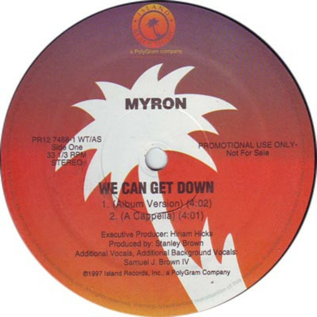 米12" Myron We Can Get Down PR1274881 Island Records /00250 エンタメ/ホビーのエンタメ その他(その他)の商品写真