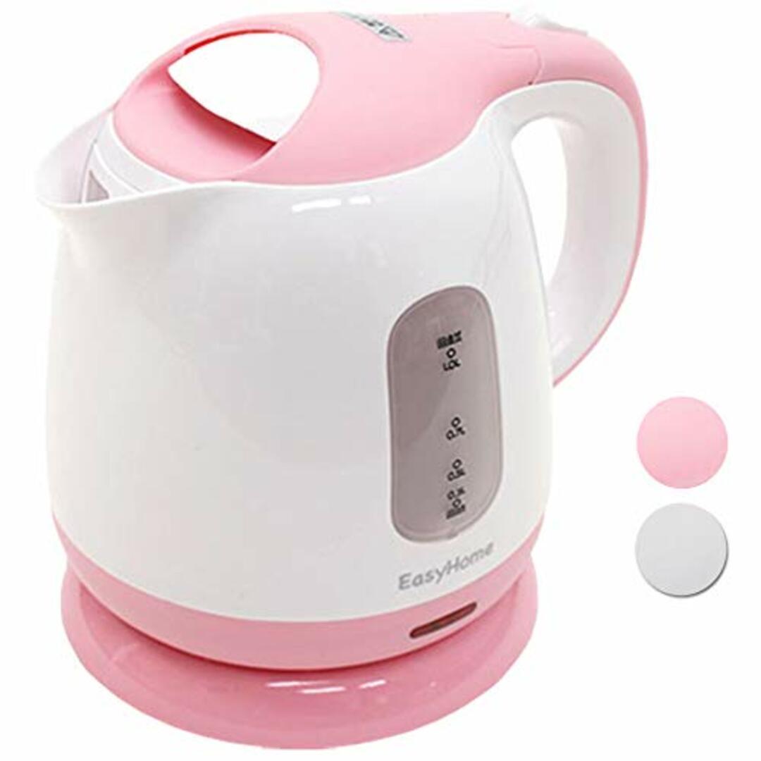 ヒロコーポレーション ヒロ・コーポレーション 電気ケトル 中身が見やすい 保証付き 空焚き防止機能付き 1.0L コンパクト ピンク KTK-300-P スマホ/家電/カメラの生活家電(その他)の商品写真