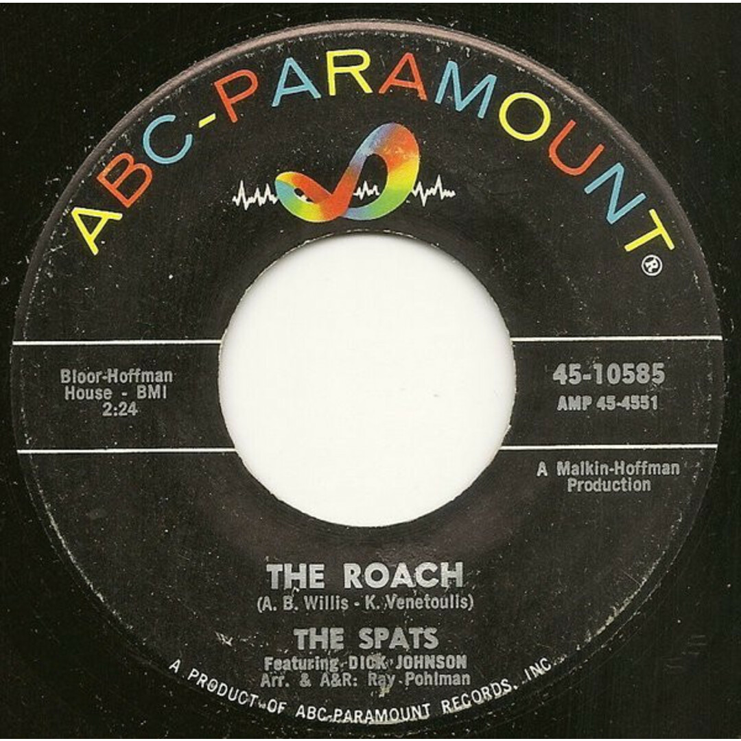 米7" Spats The Roach / Gator Tails And Monkey Ribs 4510585 ABC-Paramount /00080 エンタメ/ホビーのエンタメ その他(その他)の商品写真