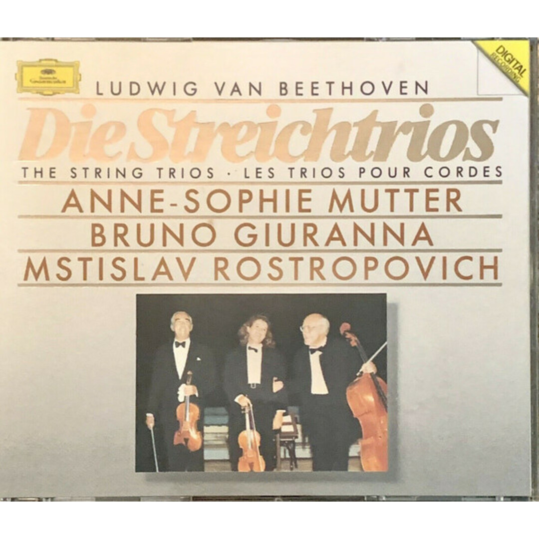 CD Ludwig van Beethoven, Anne-Sophie Mutter, Bruno Giuranna, Mstislav Rostropovich Die Streichtrios = The String Trios = Les Trios エンタメ/ホビーのCD(クラシック)の商品写真