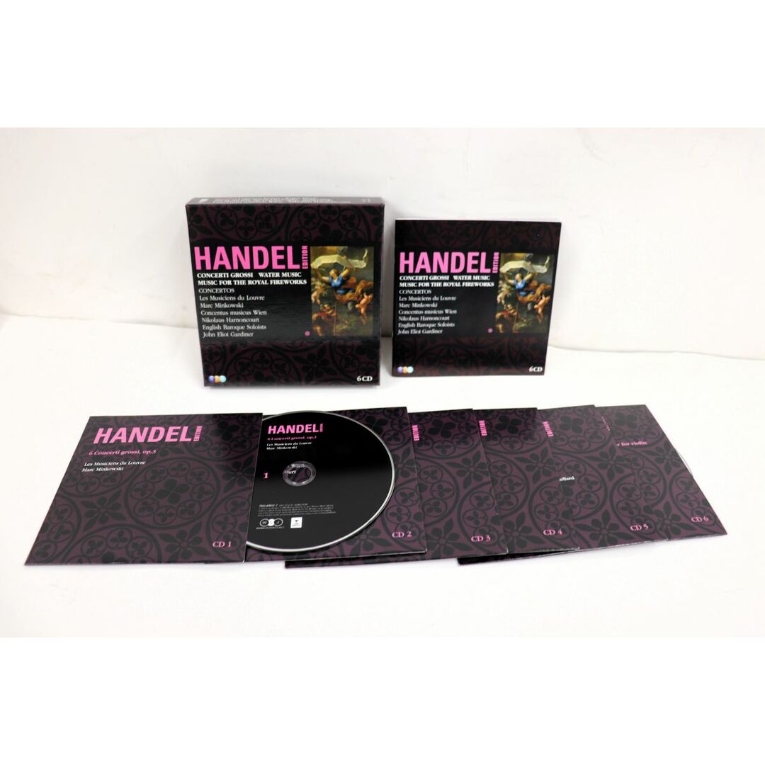 欧6CD Marc Minkowski, Nikolaus Harnoncourt, John Eliot Gardiner Handel: Concerti Grossi, Water Music, Music For The Royal Fir エンタメ/ホビーのCD(クラシック)の商品写真