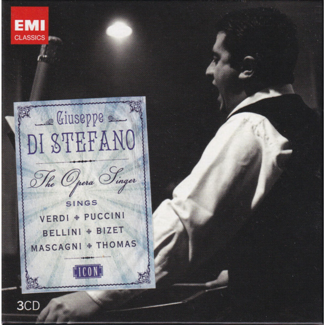 欧3CD Giuseppe di Stefano ? Giuseppe Verdi ? Giacomo Puccini ? Vincenzo Bellini ? Georges Bizet ? Pietro Mascagni ? Ambroise エンタメ/ホビーのCD(クラシック)の商品写真
