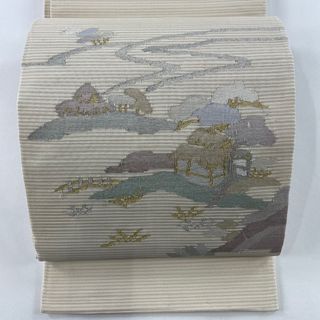 袋帯 秀品 お太鼓柄 正絹 【中古】(帯)