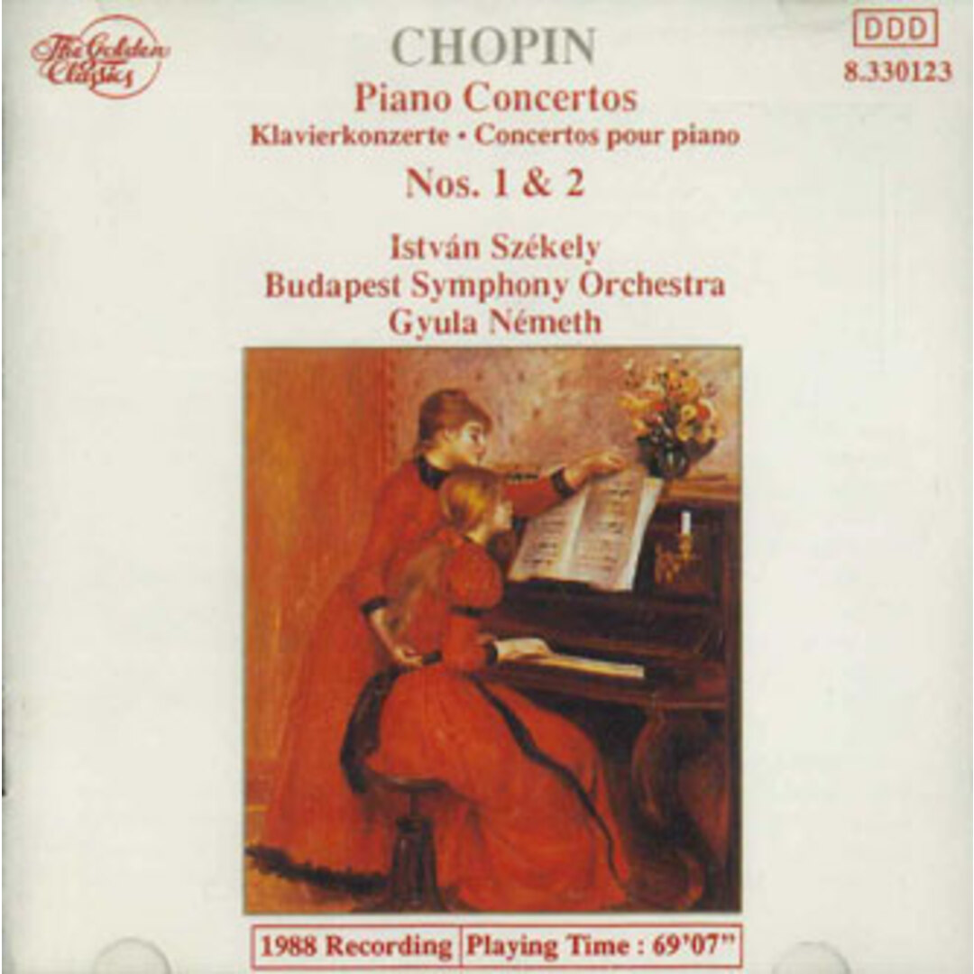 独CD Istvan Szekely, Budapest Symphony Orchestra, Gyula Nemeth Chopin Piano Concertos Nos.1&2 8330123 GOLDEN CLASSICS /00110 エンタメ/ホビーのCD(クラシック)の商品写真