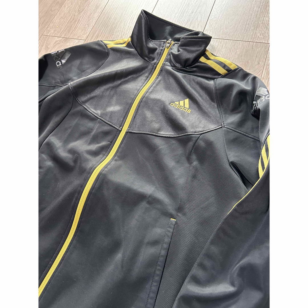 海外個人輸入 adidas - Mサイズ 上下セット 黒×金 ジャージ アディダス adidas アディダス