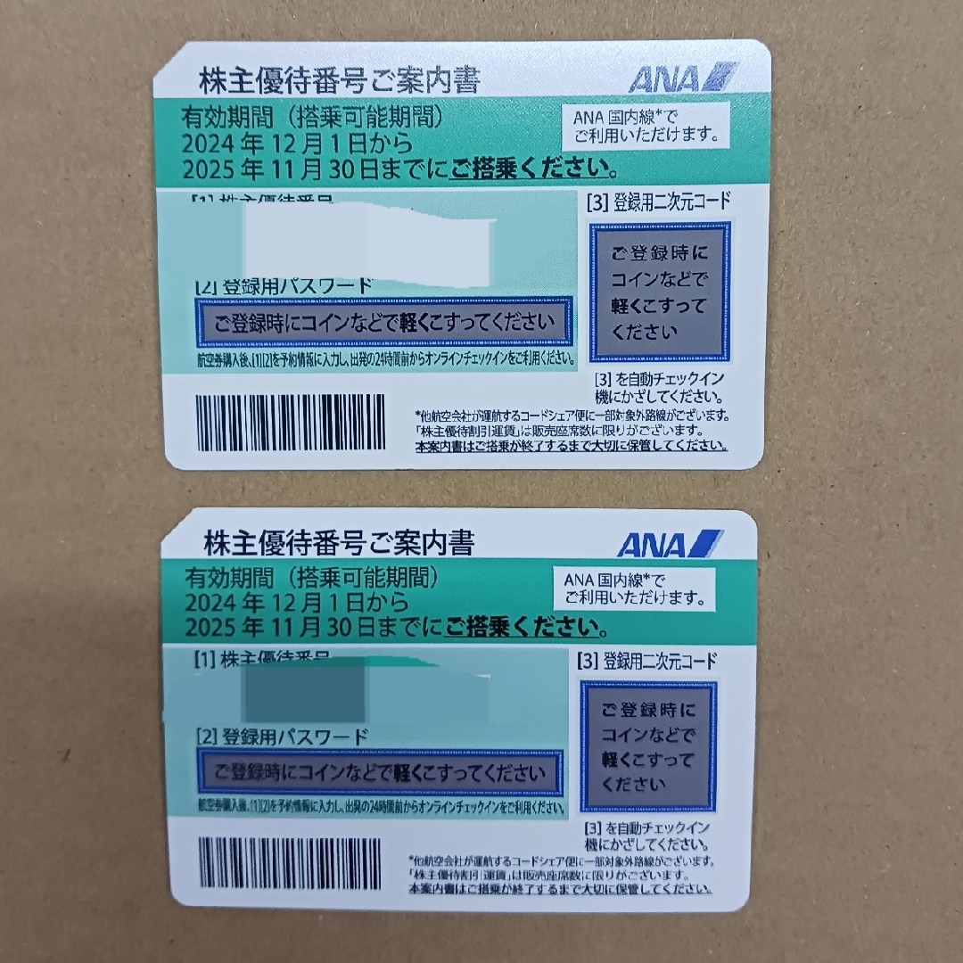 ANA 株主優待券 2枚 割引券 全日空 チケットの優待券/割引券(その他)の商品写真