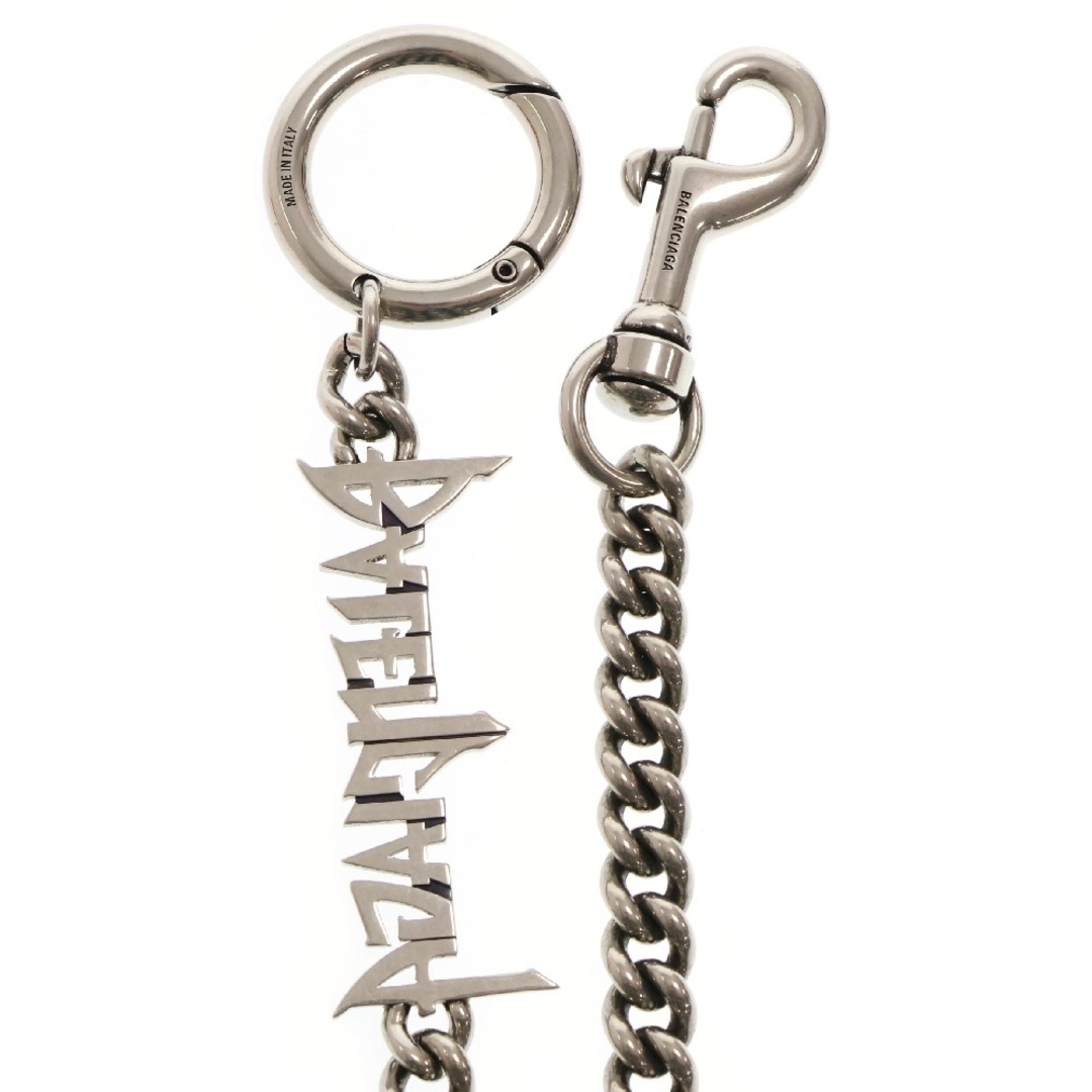 BALENCIAGA シルバートーン タイポ ロゴ ウォレットチェーン BALENCIAGA バレンシアガ タイポロゴウォレットチェーン シルバー