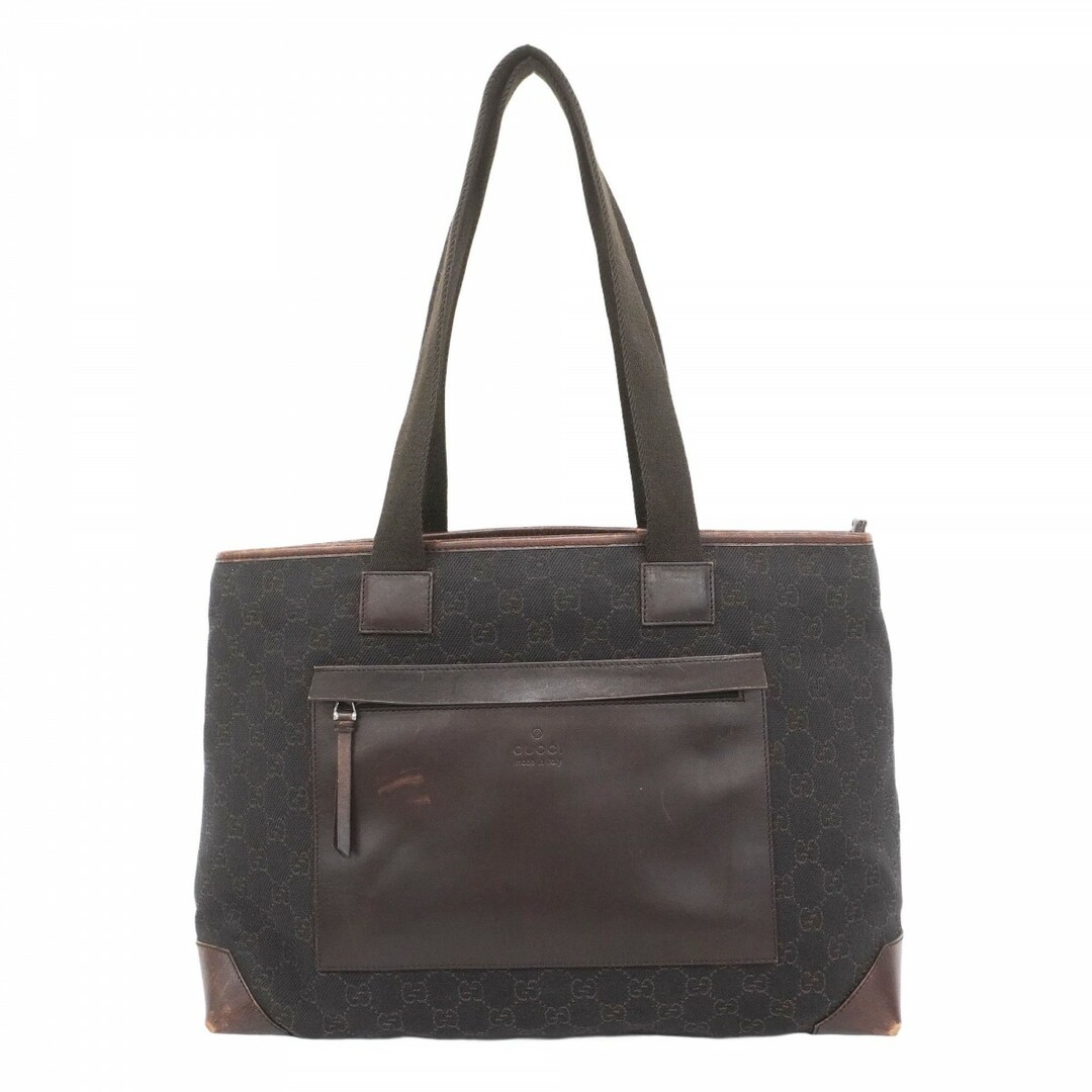 GUCCI - ★SALE【5ea0758】グッチ トートバッグ 34339 デニム ブラック シルバー金具【中古】レディース