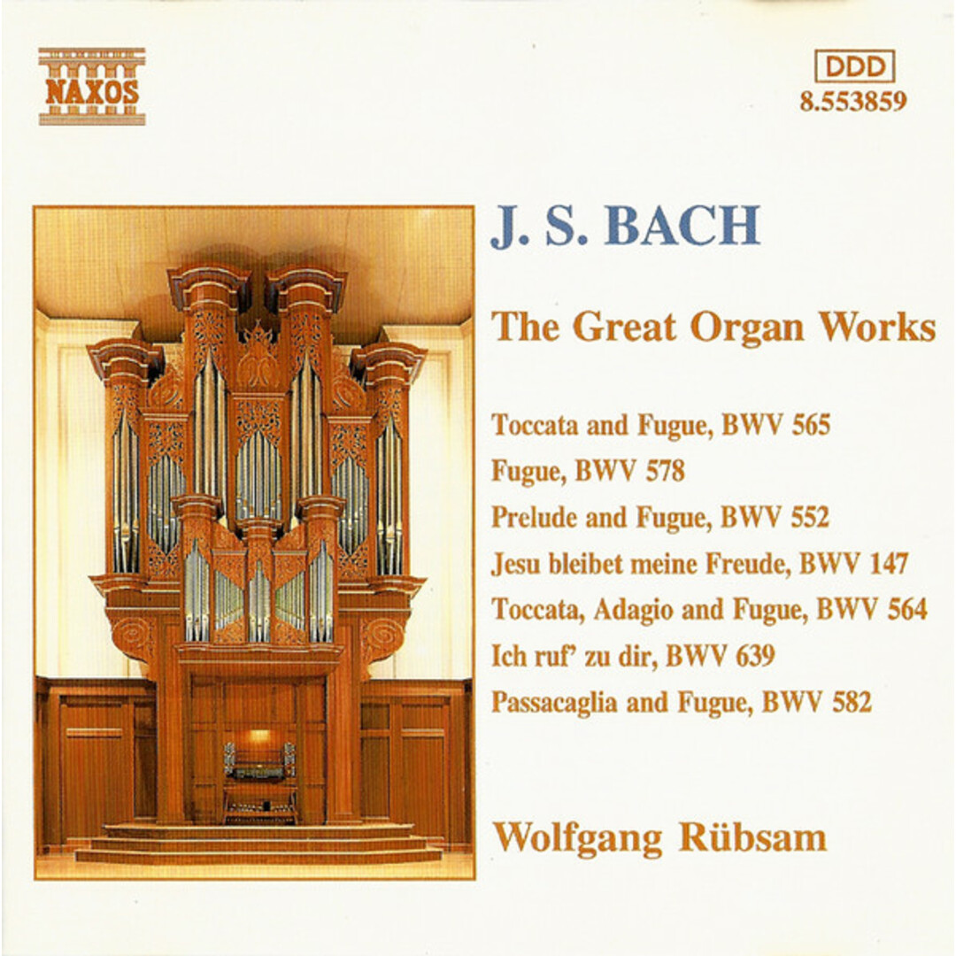 CD Johann Sebastian Bach, Wolfgang R?bsam; Bertalan Hock Great Organ Works 8553859 Naxos /00110 エンタメ/ホビーのCD(クラシック)の商品写真