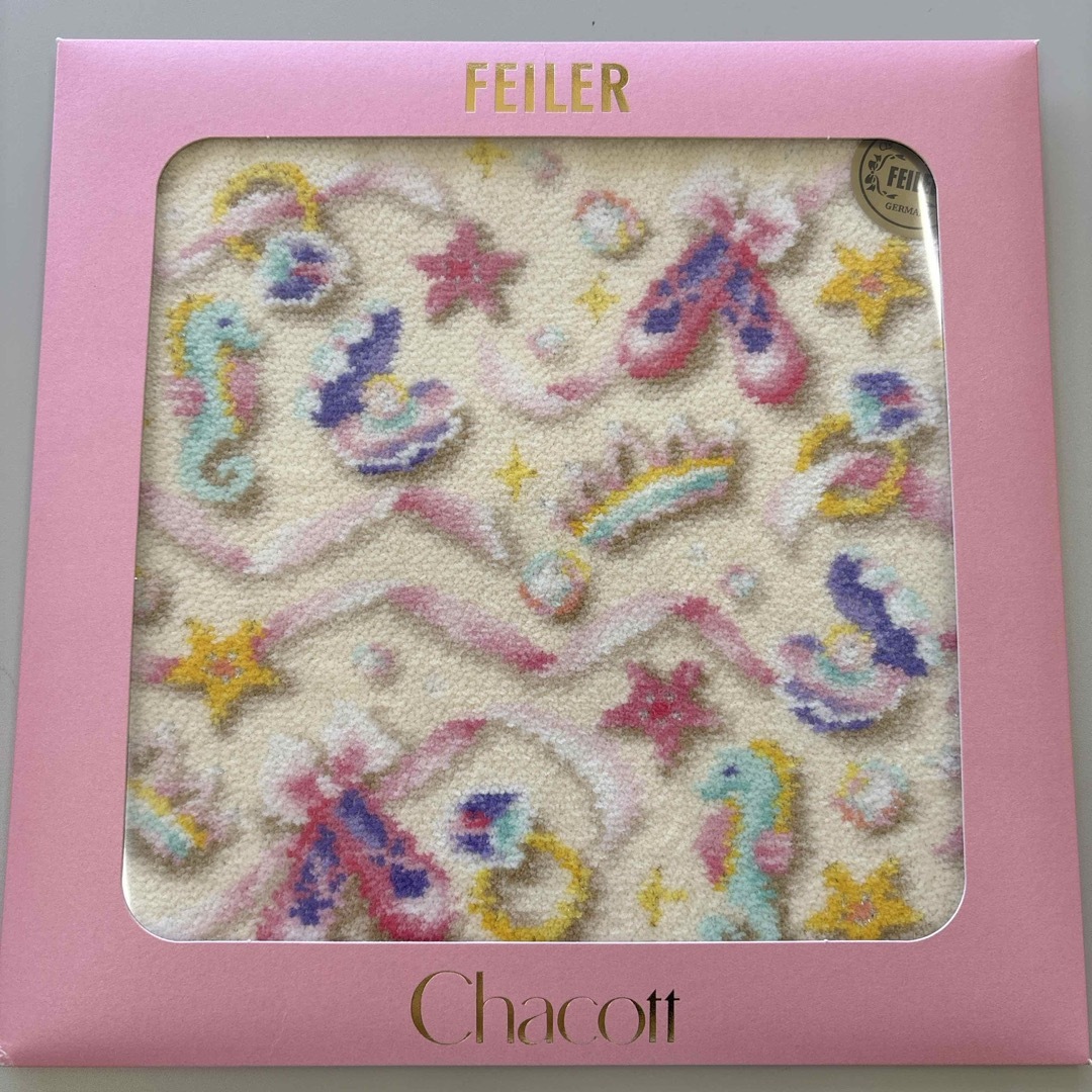 FEILER(フェイラー)のFEILER Chacottコラボ ピンクヘム 未使用新品 箱開封済み レディースのファッション小物(ハンカチ)の商品写真