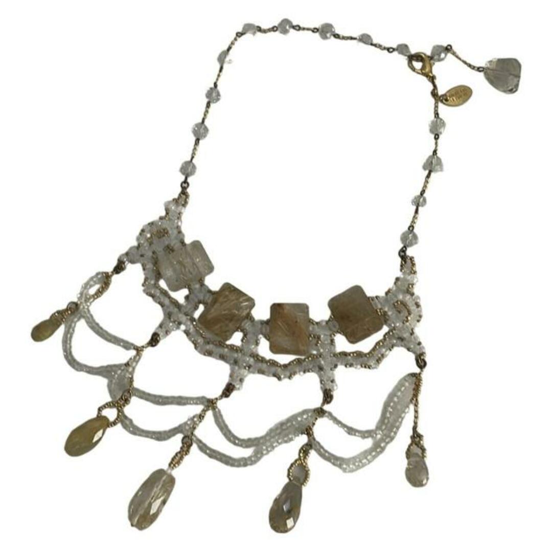 ERICKSON BEAMON(エリクソンビーモン) ネックレス美品  - クリア×ゴールド レディースのアクセサリー(ネックレス)の商品写真