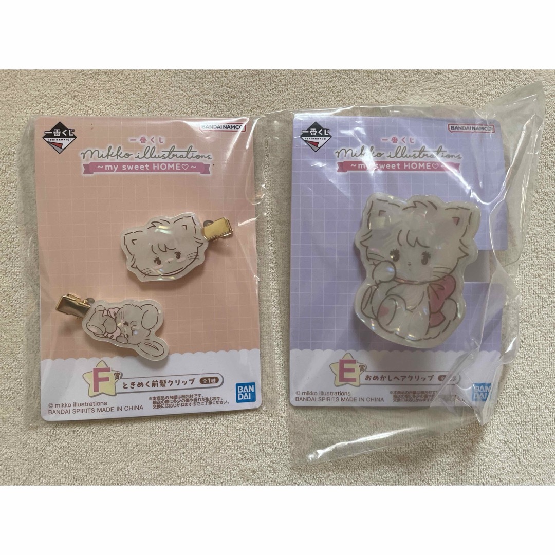 一番くじ mikko illustrations E賞&F賞セット エンタメ/ホビーのおもちゃ/ぬいぐるみ(キャラクターグッズ)の商品写真
