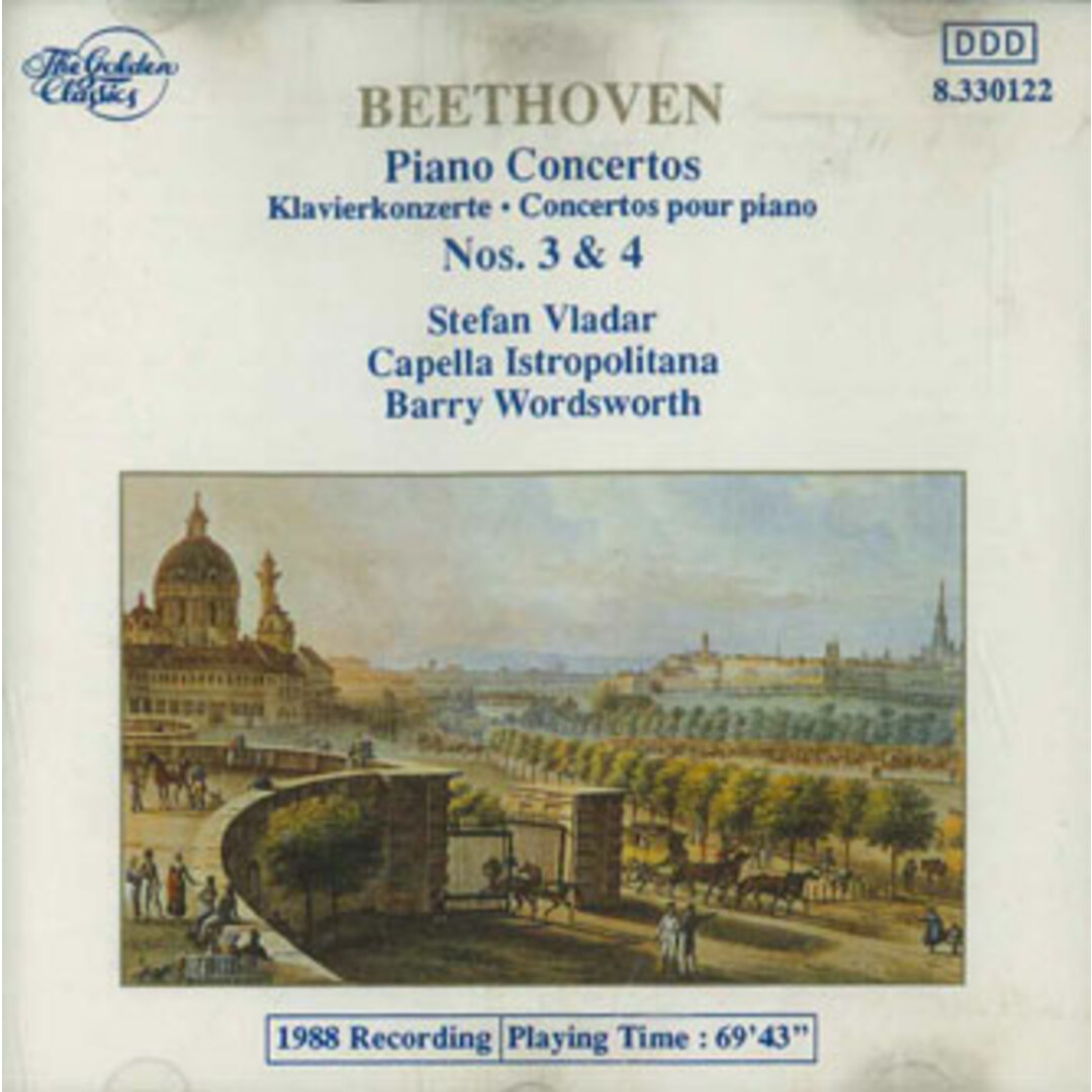 独CD Stefan Vladar, Capella Istropolitana, Barry Wordsworth Beethoven Piano Concertos Nos.3&4 8330122 GOLDEN CLASSICS /00110 エンタメ/ホビーのCD(クラシック)の商品写真
