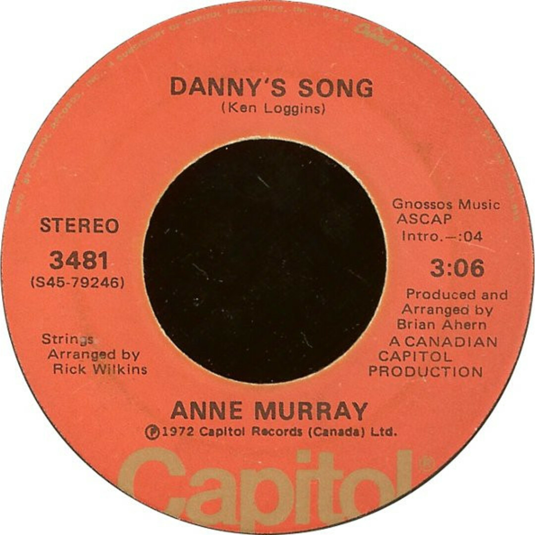 米7" Anne Murray Dannys Song / Drown Me 3481 Capitol Records /00080 エンタメ/ホビーのエンタメ その他(その他)の商品写真