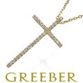スタージュエリー ネックレス ダイヤ ダイヤモンド 0.08ct クロス K18YG