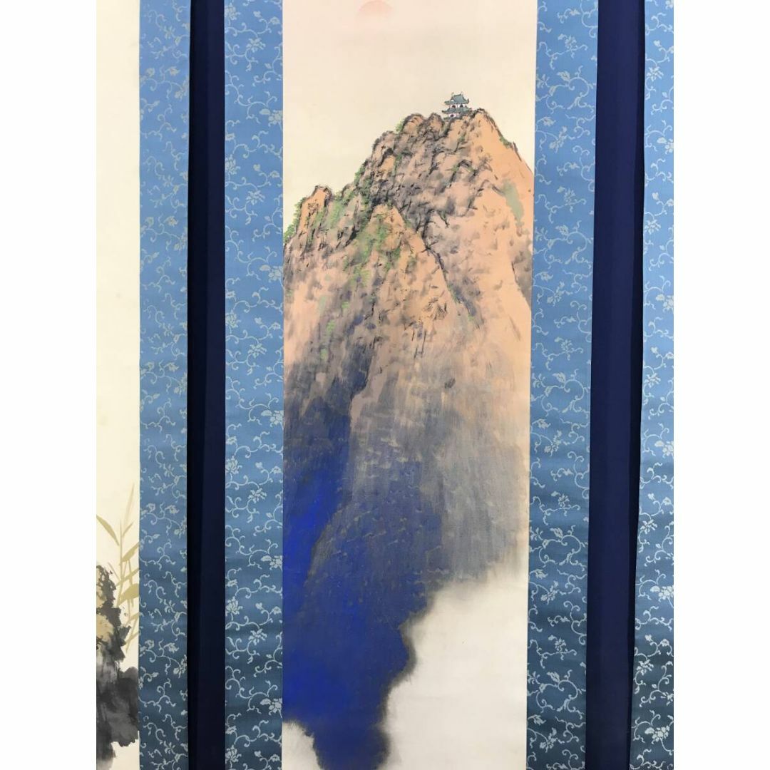 真作/探仙/長寿図/蓬莱山/鶴亀三幅対/山水図/花鳥図/掛軸☆宝船 真作/探仙/長寿図/蓬莱山/鶴亀三幅対/山水図/花鳥図/掛軸☆宝船