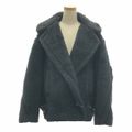 【美品】 Max Mara / マックスマーラ | RADICE TEDDY / ラディーチェ テディベア バイカー ショートコート | 42 | ブラック | レディース