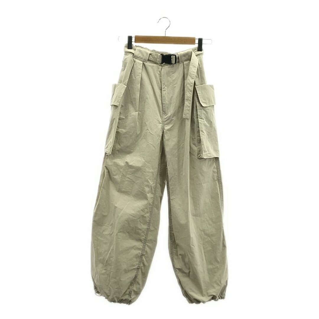 PHEENY - 【美品】  PHEENY / フィーニー | 2024SS | COTTON NYLON DUMP MILITARY PANTS / ミリタリー パンツ | 1 | ベージュ系 | レディース