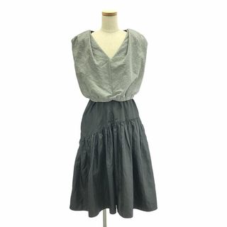 3.1 Phillip Lim / スリーワンフィリップリム | sl french terry combo dress ドッキング ワンピース | 2 | グレー/ブラック | レディース(ロングワンピース/マキシワンピース)