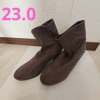 新品❕スエード❤️ ストレッチ抜群❕ソックス ブーツ 23.0(ブーツ)