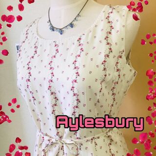 Aylesbury - アリスバーリーL 8分袖裾3段フレアワンピース L13号 Aylesbury - アリスバーリーL 8分袖裾3段フレアワンピース L13号