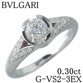 ブルガリ(BVLGARI)のブルガリ ダイヤ リング インコントロ ダモーレ 中石ダイヤ0.30ct G-VS2-3EX 7号～7.5号 Pt950 保証書(2024年) GIA鑑定書 箱 新品仕上げ済 BVLGARI【21706】(リング(指輪))