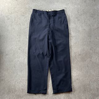 VINTAGE - USA製 80s-90s HAGGAR スラックス パンツ ブルー W34