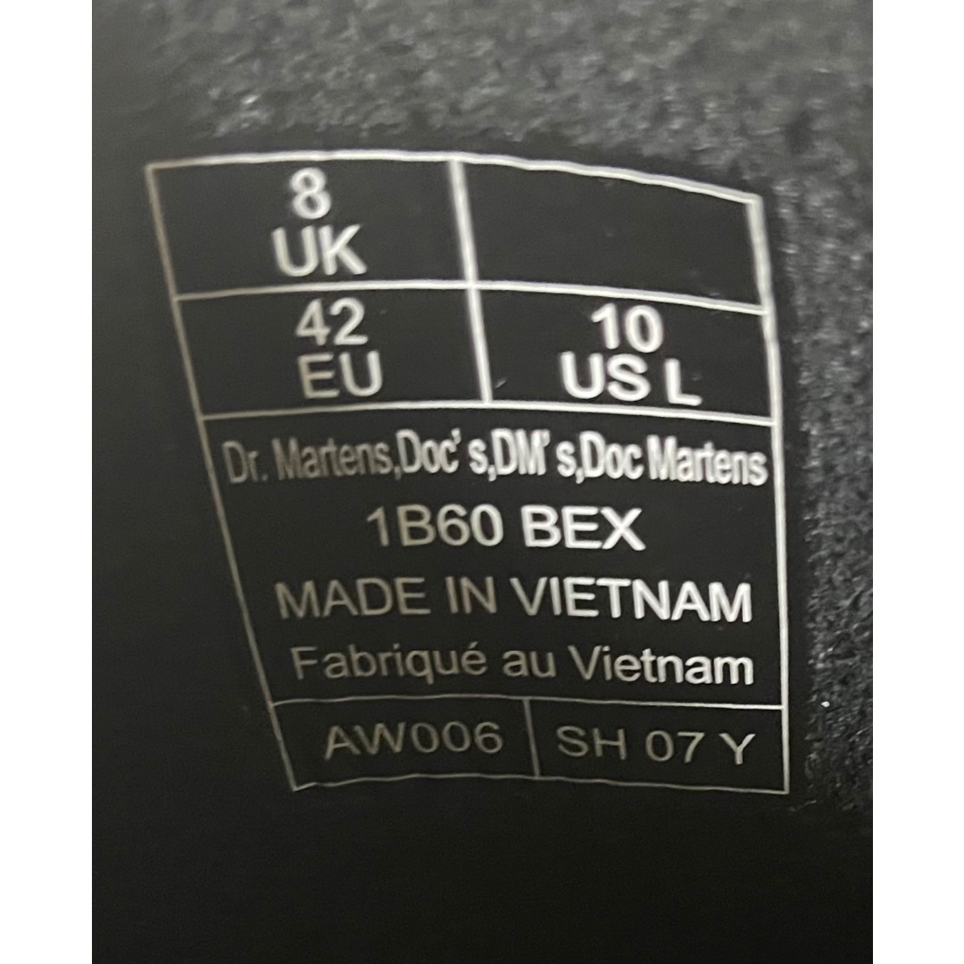 ドクターマーチン 1B60BEX厚底20ホール サイドジップ