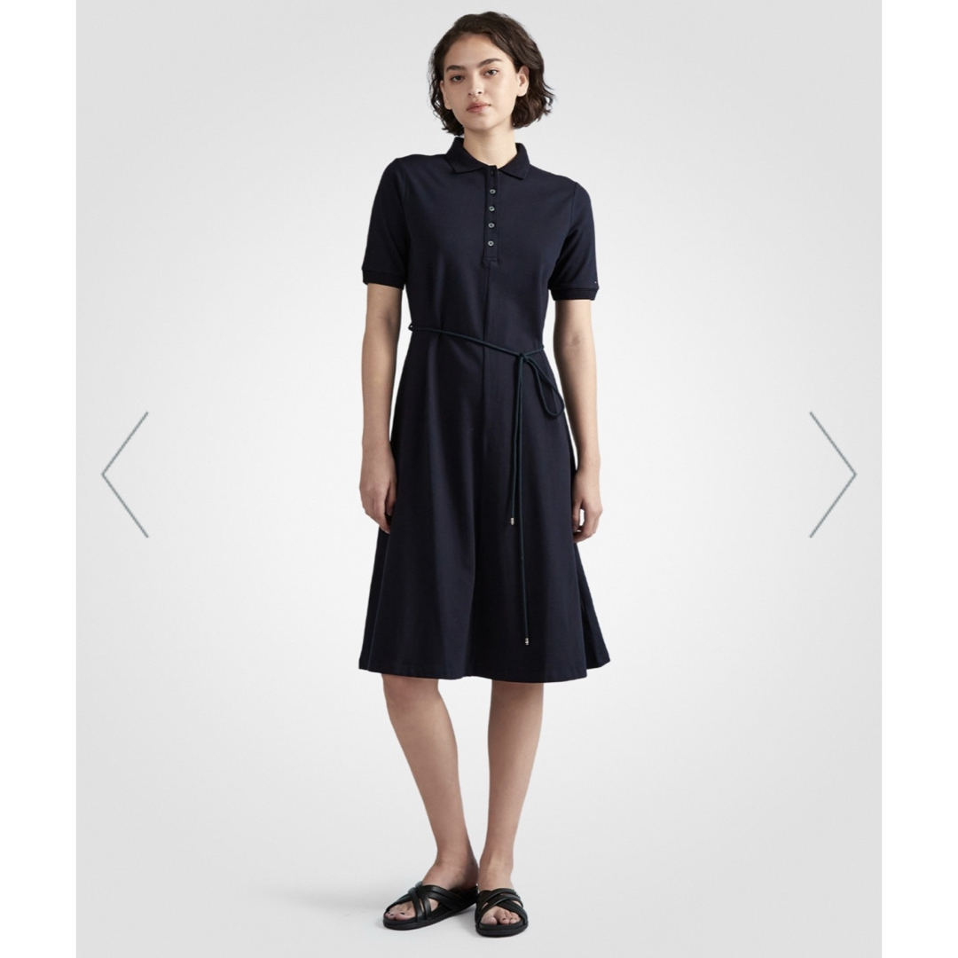 TOMMY HILFIGER(トミーヒルフィガー)の（W） TOMMY HILFIGER REG OPENWORK POLO DRS レディースのワンピース(ひざ丈ワンピース)の商品写真