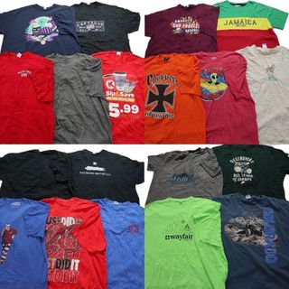 海外ブランド  古着卸 まとめ売り カラーmix プリント 半袖Tシャツ 19枚セット 半袖Tシャツ