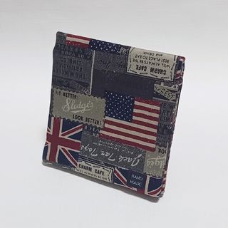 サニタリーポーチ　スナップボタン付き　ハンドメイド　デニム柄　171(ポーチ)