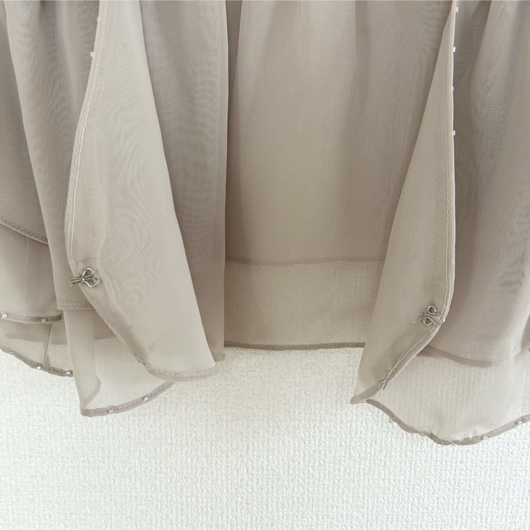 UNITED ARROWS green label relaxing(ユナイテッドアローズグリーンレーベルリラクシング)の【値下げ】GREEN LABEL RELAXING ボレロ　シフォン　結婚式 レディースのトップス(ボレロ)の商品写真